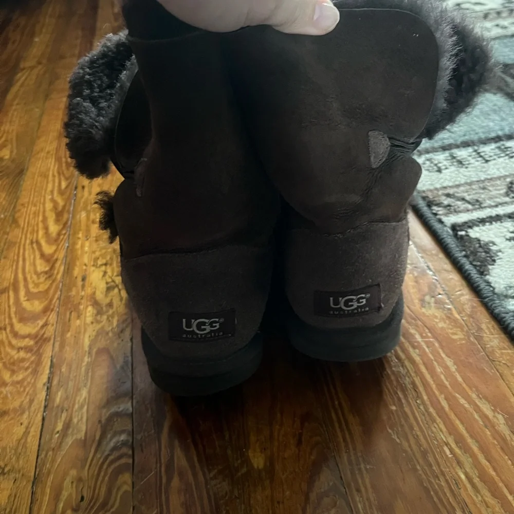 UGG Dark Brown Shearling Boots - Picture 2 of 5